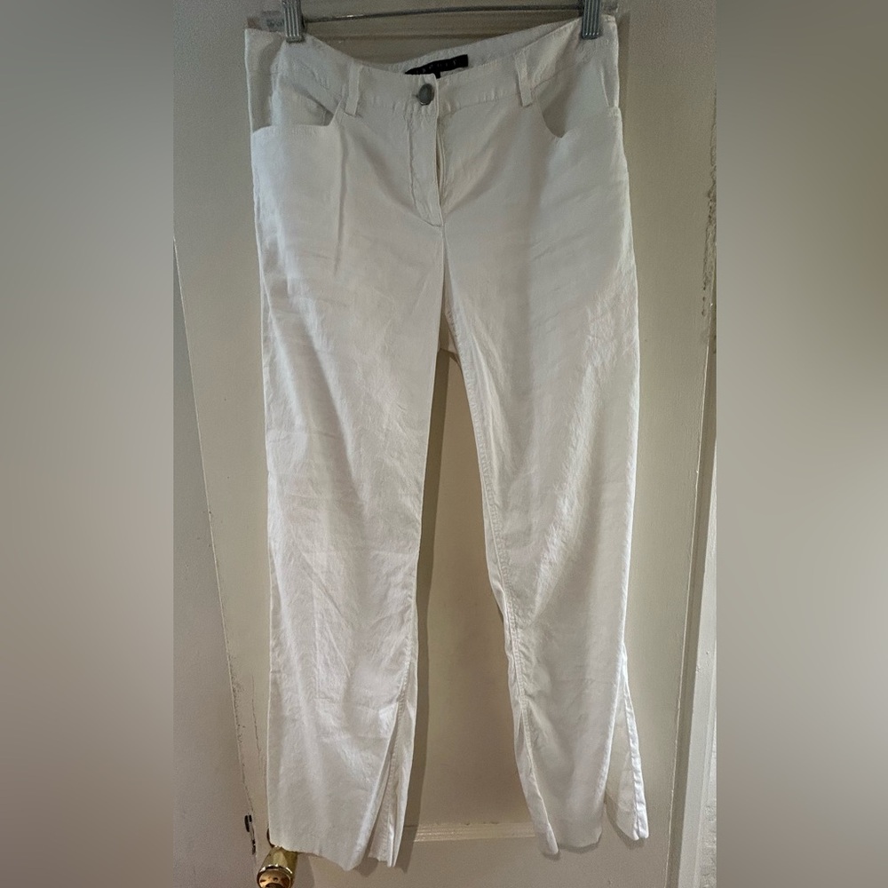 Theory Crisp White Trousers